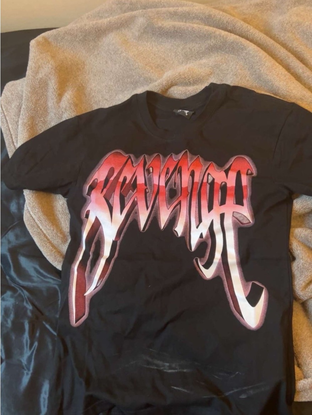 Revenge Black Graphic T-Shirt